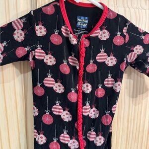 Kickee Pants Bamboo Pajama Romper Ornaments Christmas Holiday 6-9 months‎